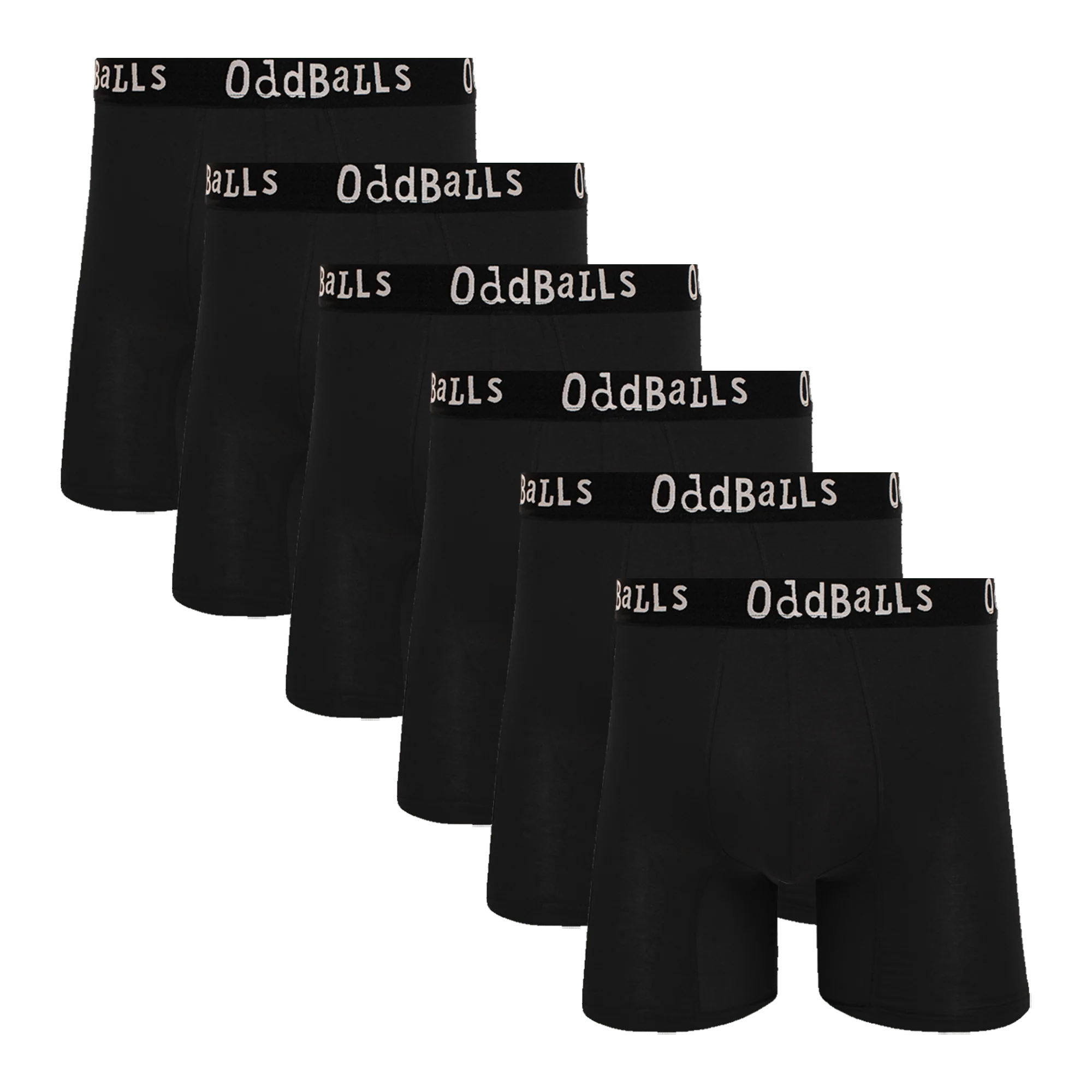 Classic Black Bundle - Men's Bamboo Boxer Shorts 6 Pack Bundle