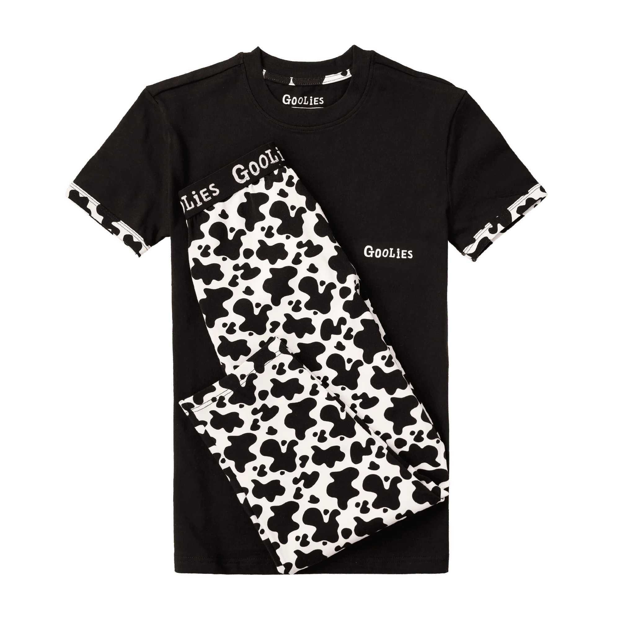 Cow Print - Kids Long Pyjamas Set (T-Shirt & Trousers)