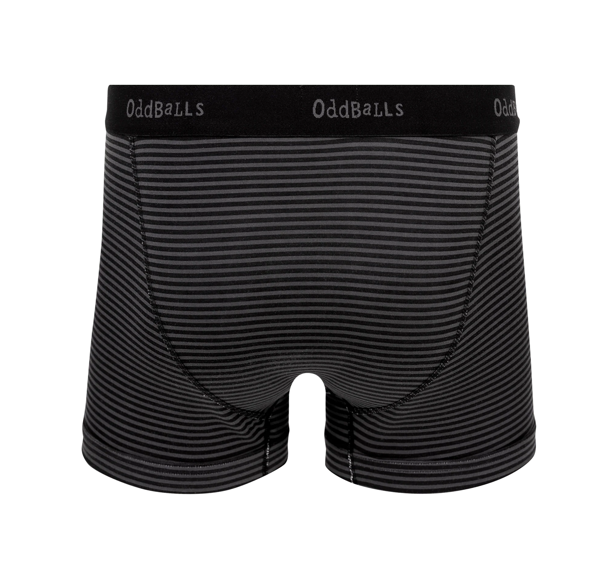 Grey & Black Stripes - Mens Cotton Boxer Shorts - Image 2