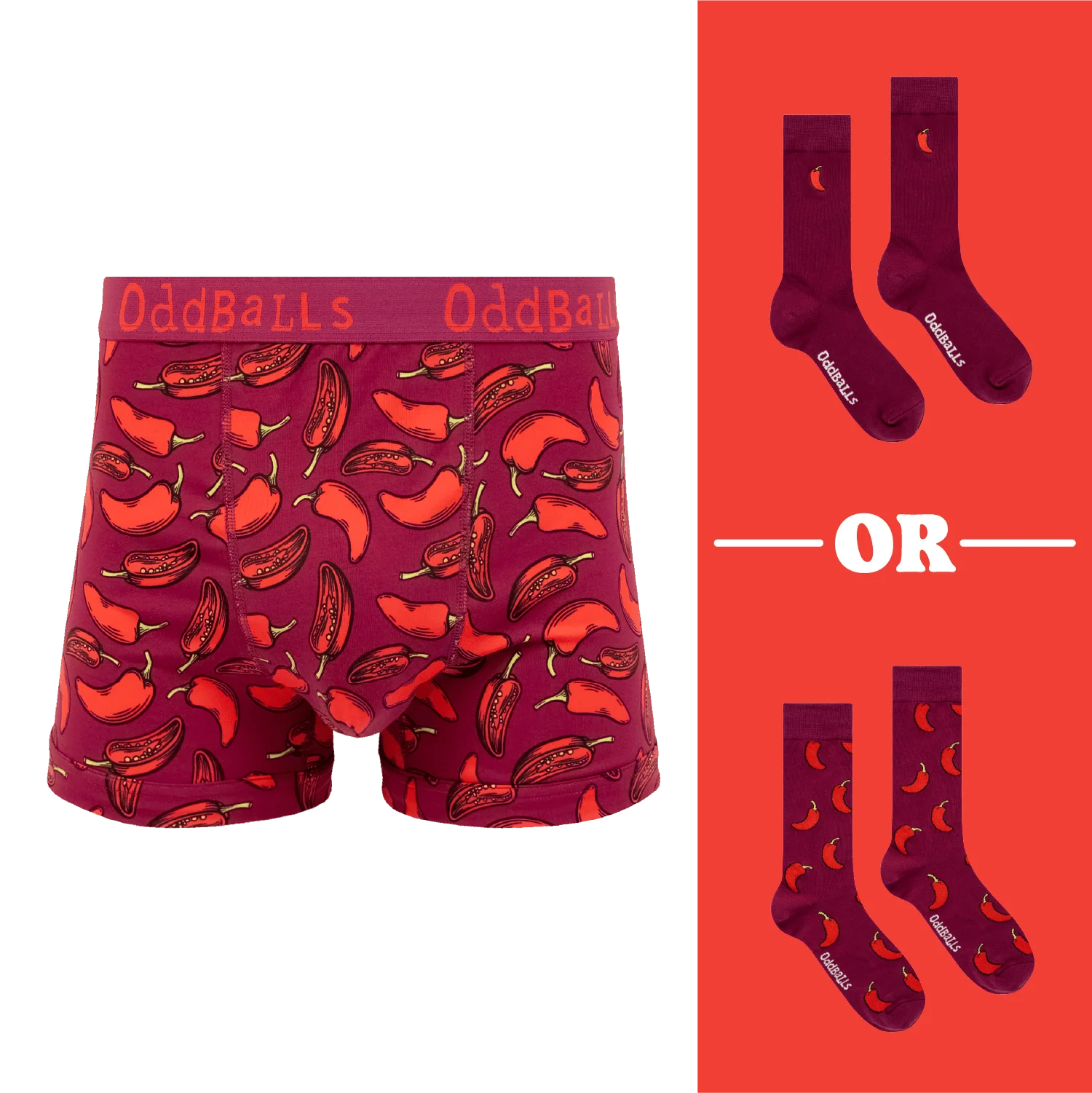 Hot Stuff Bundle - Mens Boxer Shorts & Matching Socks
