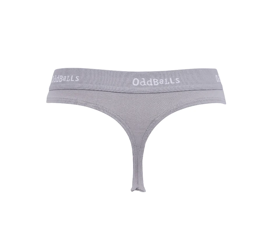 Grey & White - Ladies Thong