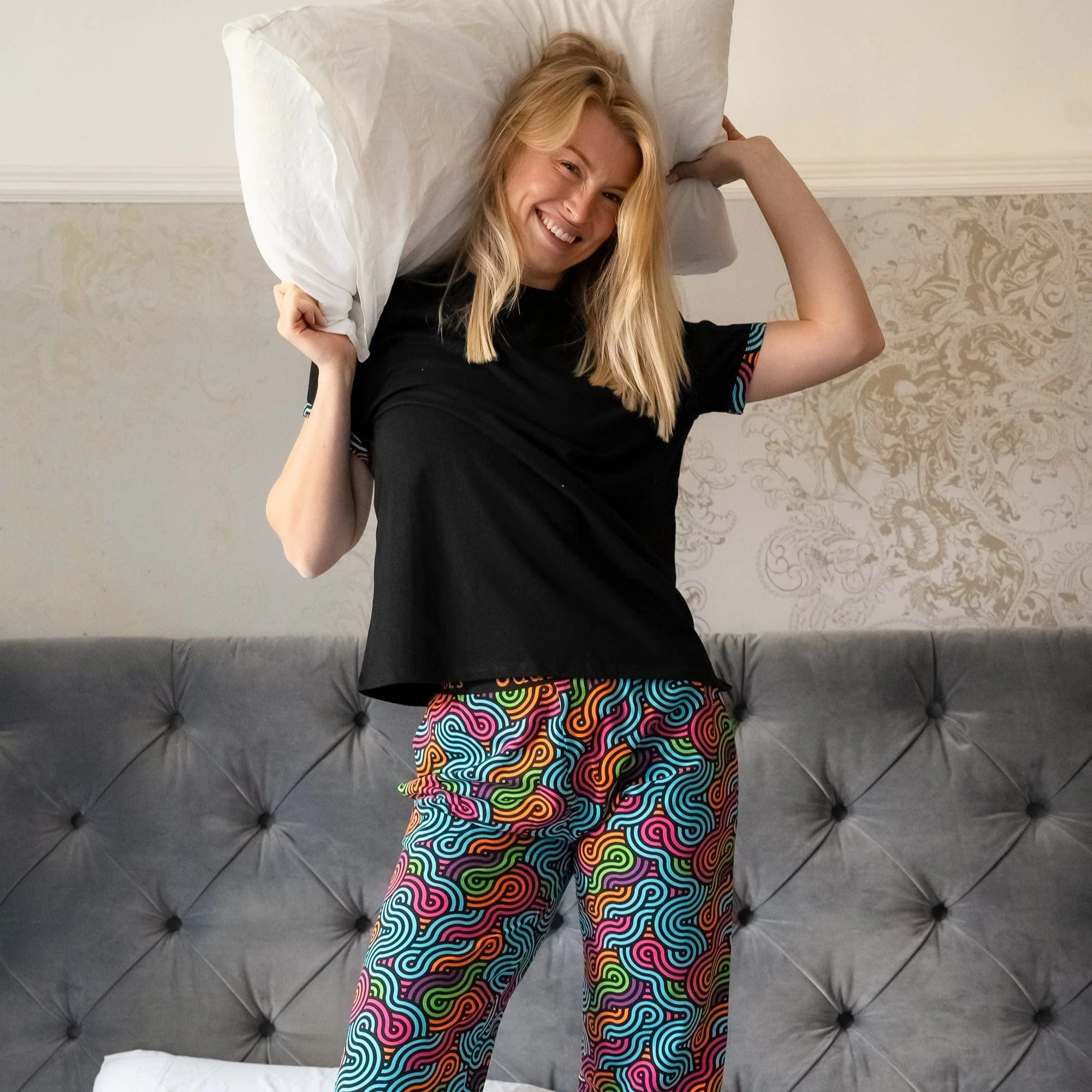 Loop - Women's Long Pyjamas Set (T-Shirt & Trousers) - Image 6