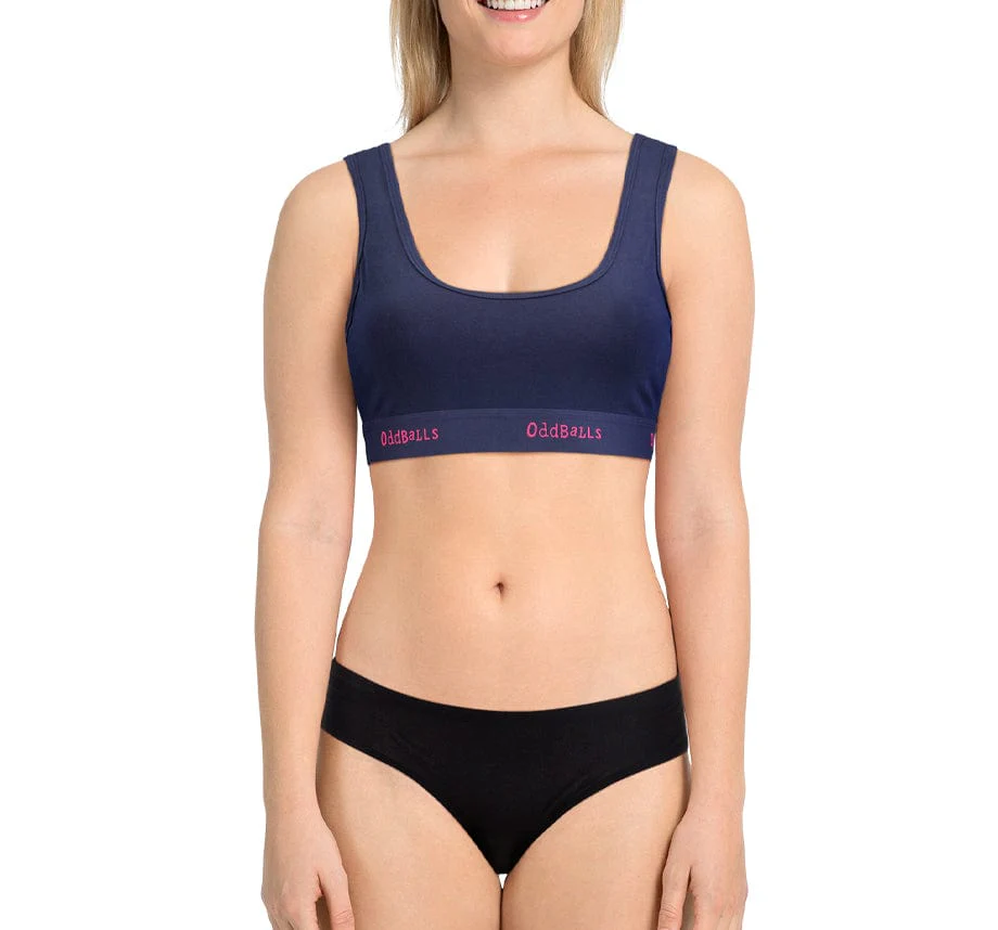 Navy and Magenta - Ladies Bralette - Image 4
