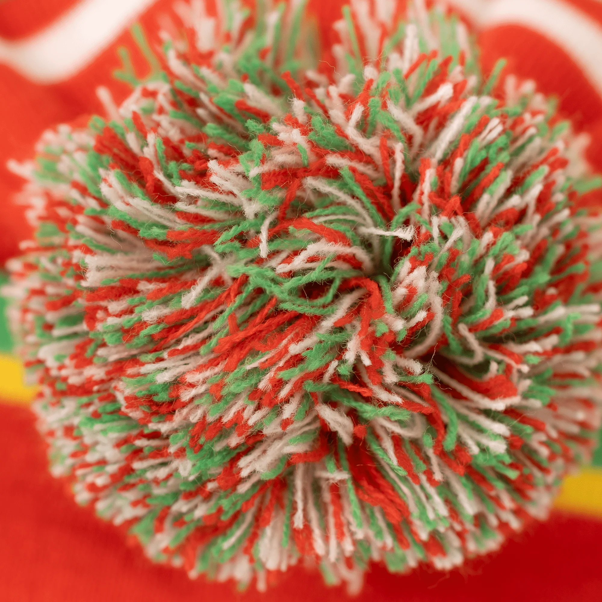 Red | Green | White | Yellow - Bobble Hat - Image 3