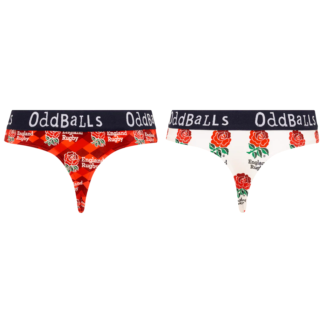 England Rugby Union 24/25 Bundle - Home & Alternate - Ladies Thong 2 Pack Bundle