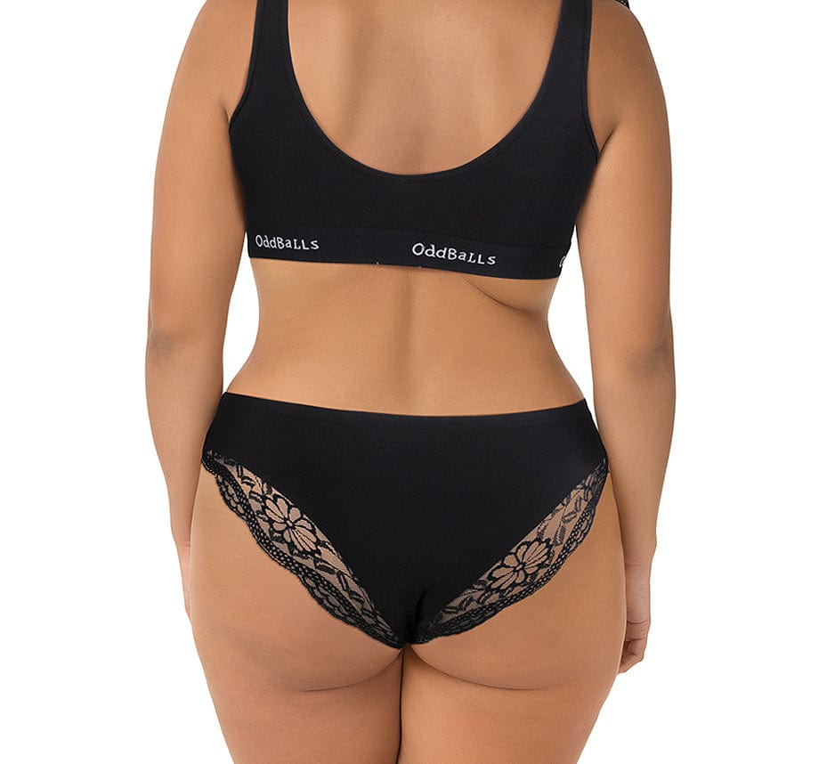 Black with Lace - Seamless Brazilian Briefs - Image 6