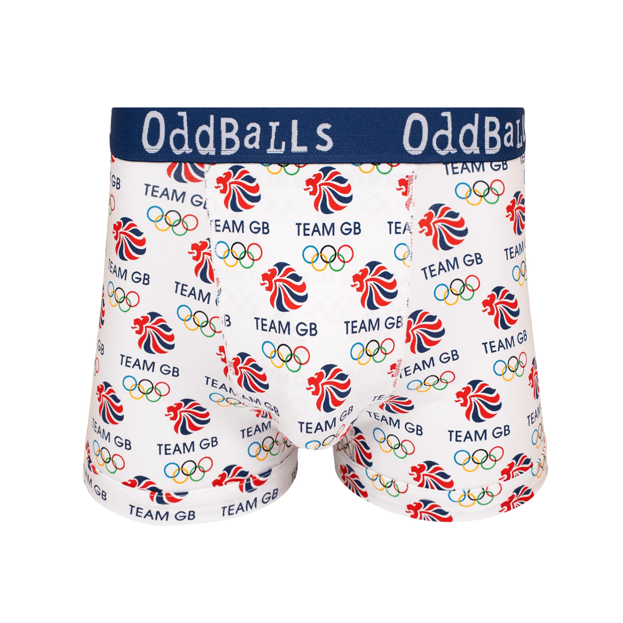 Team GB - White - Mens Cotton Boxer Shorts