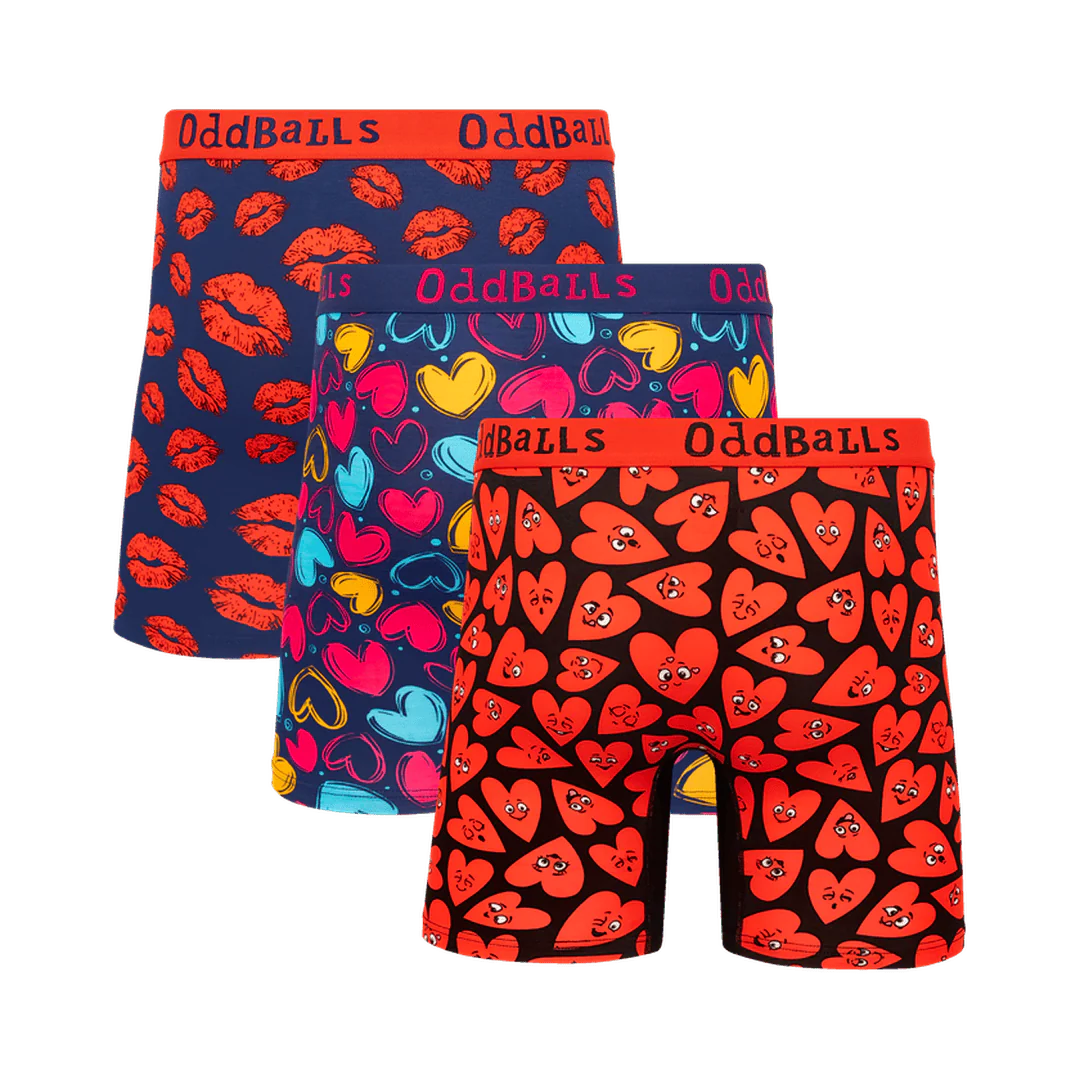 Valentine's Day Bundle - Mens Bamboo Boxer Shorts 3 Pack - Image 2