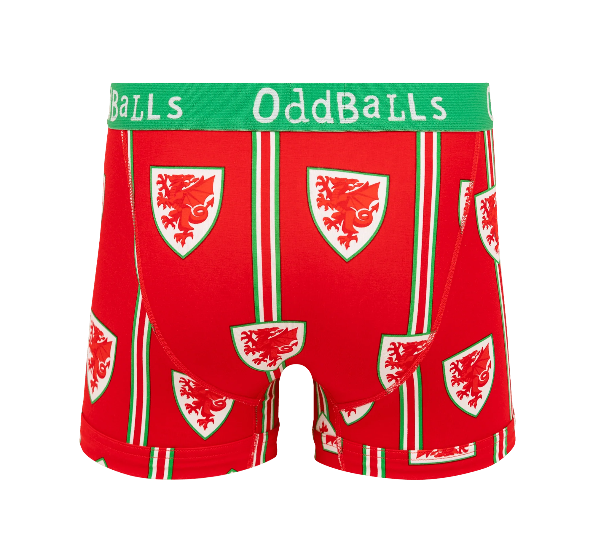 FA Wales Red & Green - Mens Cotton Boxer Shorts - Image 2