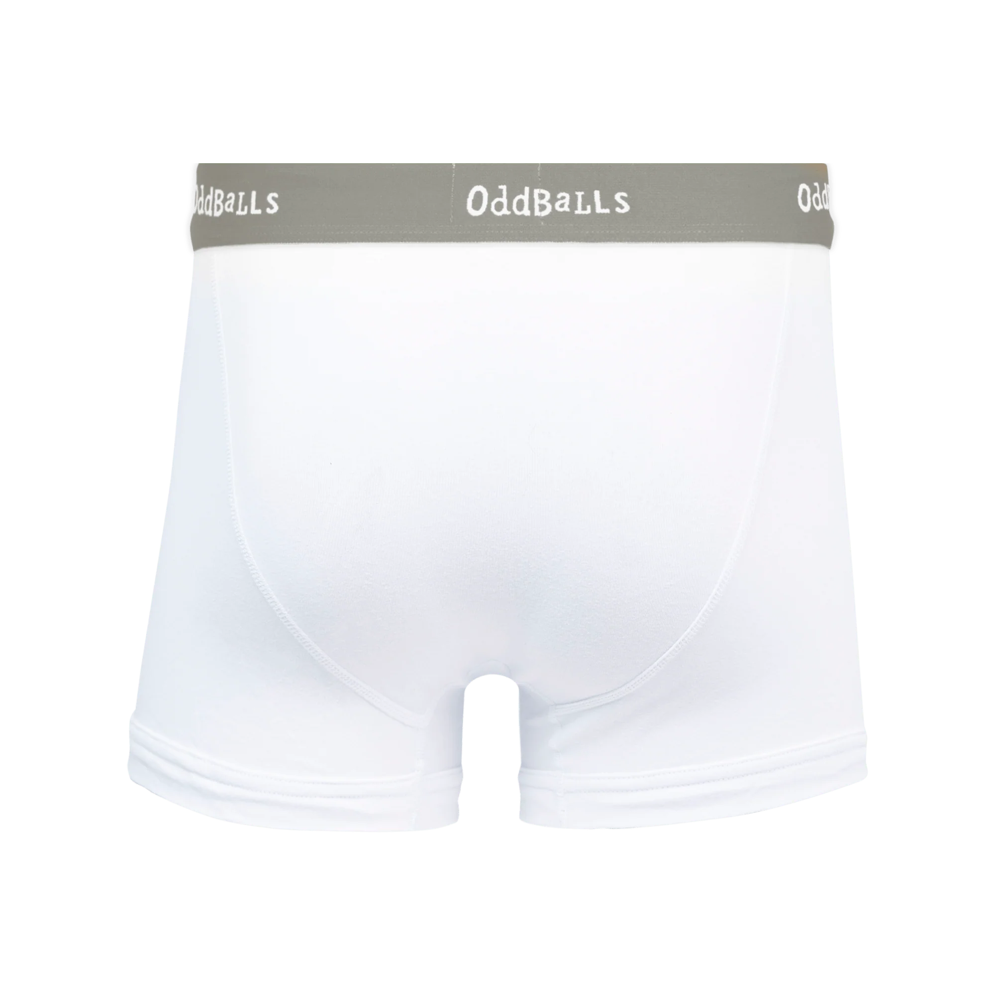 White & Grey - Mens Cotton Boxer Shorts - Image 2